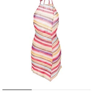 Missoni striped crochet-knit beach dress